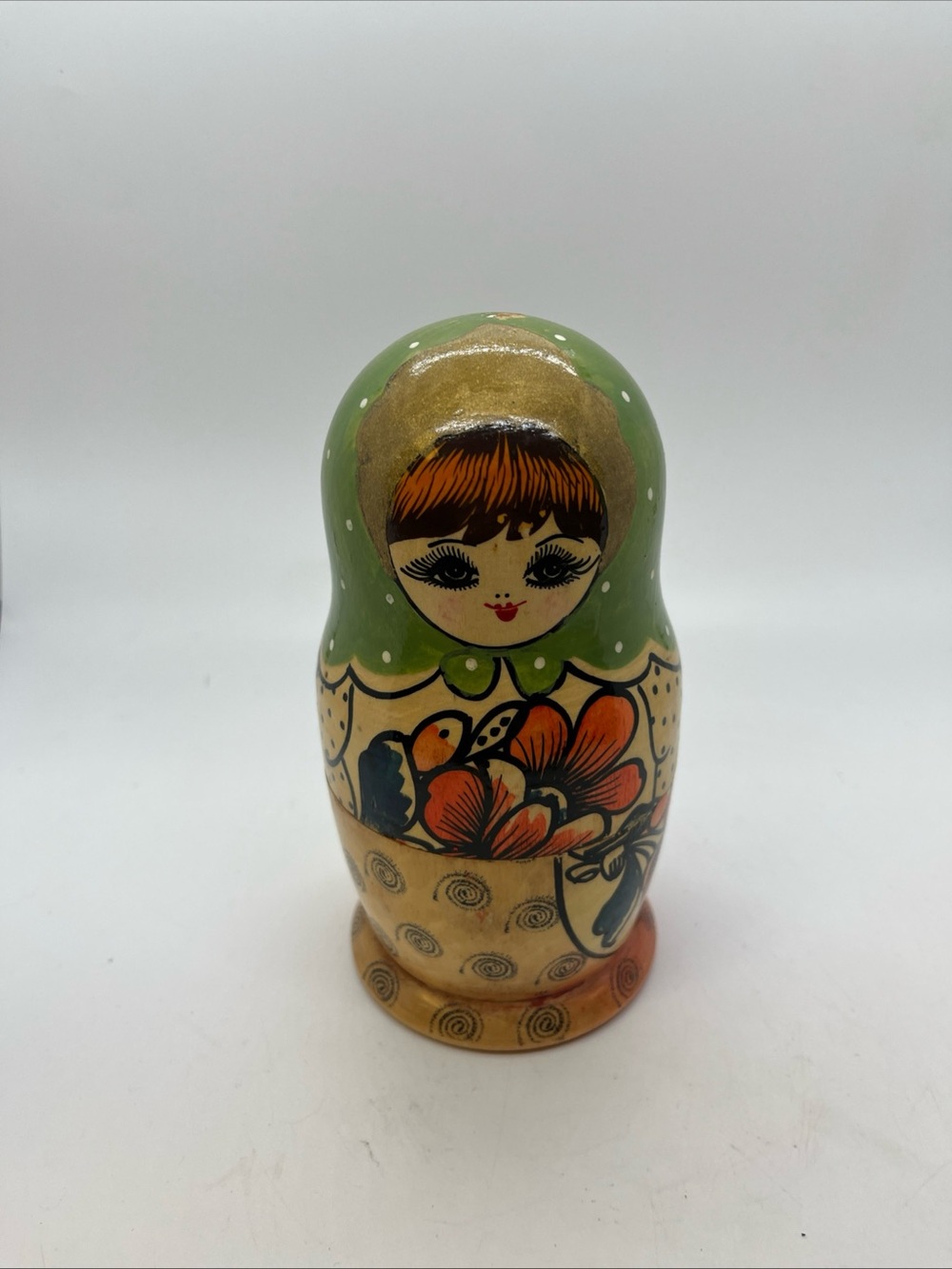 Handmade Russian Matryoshka Nesting Dolls Set Of 5 Wooden Hand-Painted 4.25”